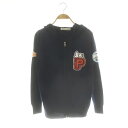 【中古】カシヤージュ CASHYAGE PEANUTS スヌーピー カシミヤ ジップアップ ニットパーカー 36 紺 ネイビー /AT ■OS レディース 【ベクトル 古着】 250625