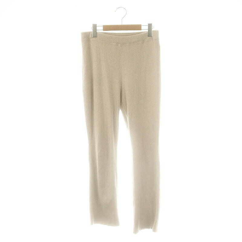 【中古】プラージュ Plage ニットパンツ テーパード ウール 38 モカ /NR ■OS ■FR レディース 【ベクトル 古着】 250630