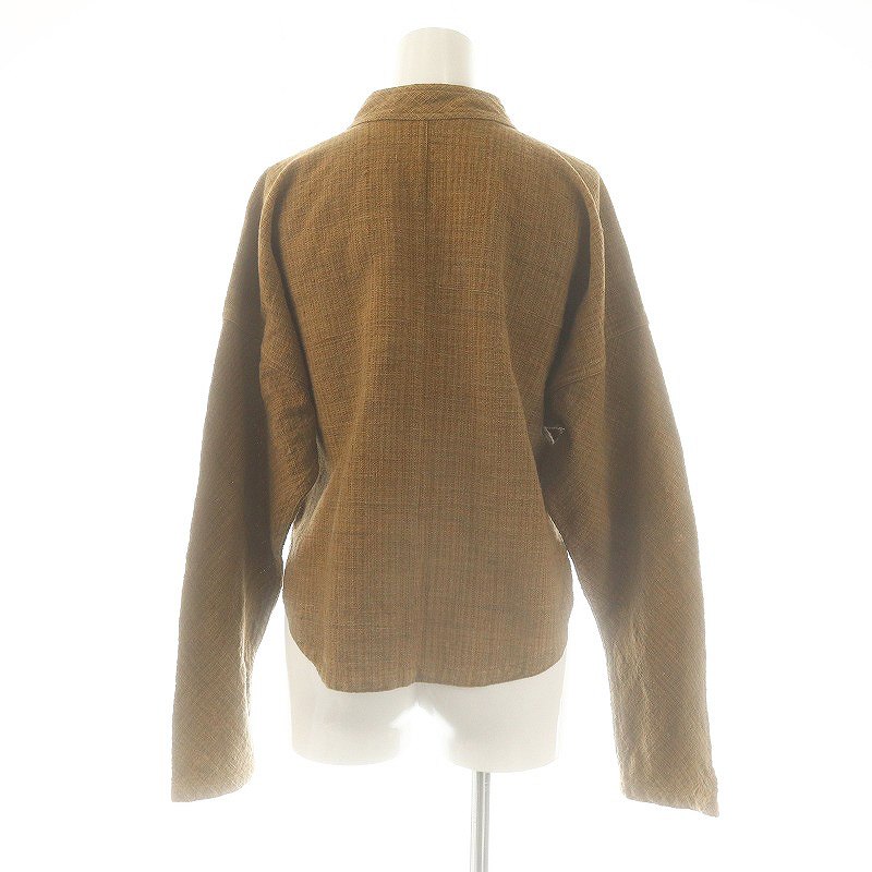 【中古】うさと usaato スタンドカラーシャツジャケット ブラウン /ES ■OS ■SH レディース 【ベクトル 古着】 250627