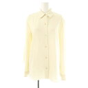 【中古】セオリー Theory ADMIRAL CREPE NEW STRAIGHT SH シャツ 長袖 S アイボリー /HK ■OS レディース 【ベクトル 古着】 250707