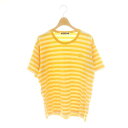 【中古】アクネ ストゥディオズ Acne Studios フェイスワッペンボーダーTシャツ カットソー 半袖 S オレンジ /AT ■OS ■SH レディース ...