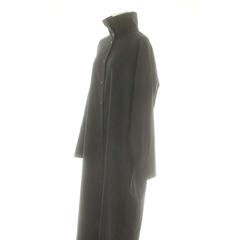 【中古】リムアーク rim.ark Big pocket stand collar OP シャツワンピース 38 チャコールグレー /ES ■OS レディース 【ベクトル 古着】 250701