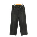 【中古】レッドカード RED CARD 35th Anniversary Model ワイドデニムパンツ ジーンズ 26 ブラック 47W101 /DO ■OS...