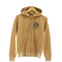 【中古】ヒステリックグラマー HYSTERIC GLAMOUR MODERN WORLDパーカー ジップアップ M 茶 ブラウン /AT ■OS ■SH メンズ 【ベクトル 古着】 250707
