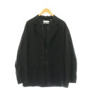 【中古】グラフペーパー Graphpaper Garment Dyed Typewriter Jacket ガーメント ダイド タイプライター ジャケット 2 黒 ブラック GM241-20011 /SS ■OS ■AD メンズ 【ベクトル 古着】 250707
