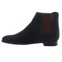 【中古】クロケット&ジョーンズ CROCKETT&JONES CRANFORD クランフォード サイドゴアブーツ ショート スエード 25.5cm 黒 ブラック /SR10 メンズ 【ベクトル 古着】 250708