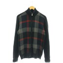 【中古】ブラックレーベルクレストブリッジ BLACK LABEL CRESTBRIDGE パネルチェック ジップアップ カーディガン L マルチカラー /SS ...