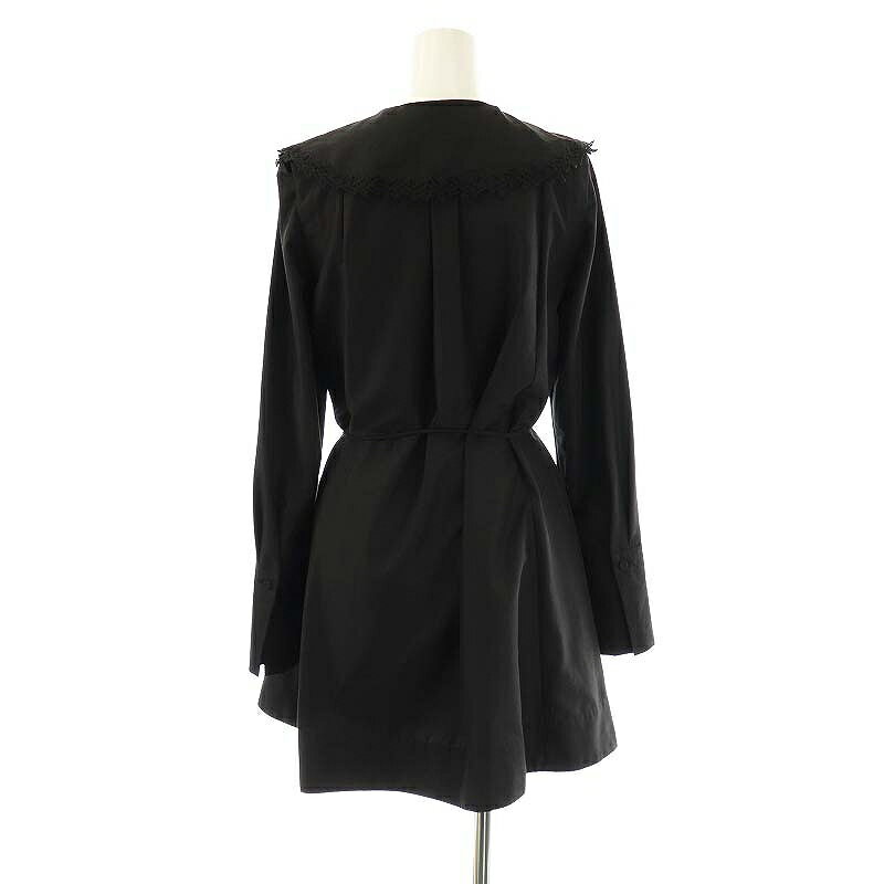 【中古】セルフォード CELFORD 刺繍ビッグカラー2WAYチュニック 長袖 F 黒 ブラック /AT ■OS レディース 【ベクトル 古着】 250707