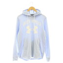 【中古】アンダーアーマー UNDER ARMOUR プリントパーカー プルオーバー 長袖 M ライトブルー /HK ■OS メンズ 【ベクトル 古着】 250708