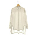 【中古】セオリーリュクス theory luxe 24SS LUXE COTTON QUINCI レースカラーシャツ 長袖 38 グレー /DO ■OS レディース 【ベクトル 古着】 250707