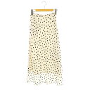 【中古】ボールジー BALLSEY トゥモローランド 24SS ドットプリント セミフレアスカート ロング 32 オフホワイト /HK ■OS レディース 【ベクトル 古着】 250707