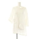 【中古】エンフォルド ENFOLD 24SS SOLID WAVE T-SHIRT Tシャツ カットソー 半袖 38 ホワイト /HK ■OS レディース 【ベ...