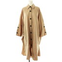 【中古】ザラ ZARA オーバー シャツワンピース ステンカラー 前開き EUR XS-S ベージュブラウン /CX ■OS レディース 【ベクトル 古着】 250709