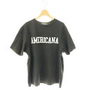 【中古】アメリカーナ AMERICANA ロゴ 半袖 カットソー Tシャツ グレー /AT ■OS レディース 【ベクトル 古着】 250709