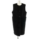 【中古】ジプソフィア gypsophila Wool Mohair Teddy Vest ベスト 前開き F 黒 ブラック /AT ■OS レディース 【ベクト...
