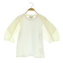 【中古】3.1 フィリップリム 3.1 phillip lim パフスリーブ Tシャツ 七分袖 切替 XS ホワイト /MY ■OS レディース 【ベクトル 古...