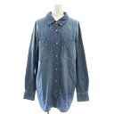 【中古】リランドチュール Rirandture 23SS デニムシャツ 1 インディゴブルー /ES ■OS レディース 【ベクトル 古着】 250708