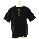 【中古】ミュベール muveil サングラス Tシャツ カットソー ビジュー装飾 40 黒 /CX ■OS レディース 【ベクトル 古着】 250709