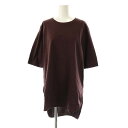 【中古】エイトン ATON SUVIN 60/2 ROUND HEM T-SHIRT Tシャツ チュニック 02 ブラウン /ES ■OS レディース 【ベクト...