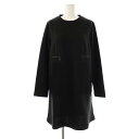 【中古】未使用品 デイトゥデイ ヒロミヨシダ day to day HIROMI YOSHIDA ミニワンピース 総柄 M 黒 /MI ■OS ■AX レディース 【ベクトル 古着】 250718