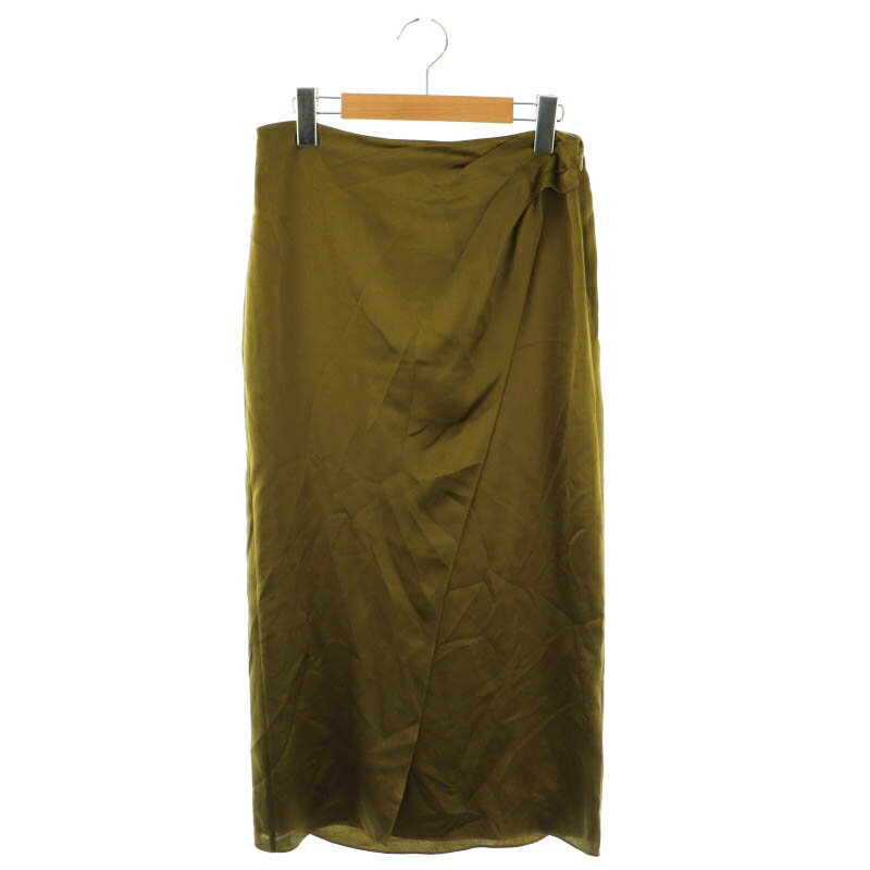 【中古】ヴィンス VINCE フレアスカート マキシ ロング 0 カーキ /AT ■OS ■AX レディース 【ベクトル 古着】 250718