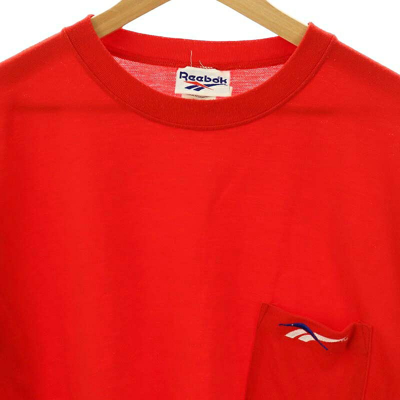 【中古】リーボック Reebok 半袖 ポロシャツ ロゴ L 赤 レッド /SS ■OS ■AX メンズ 【ベクトル 古着】 250719
