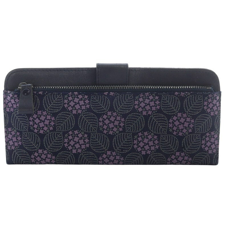 【中古】インデンヤ 印傳屋 みその 束入L 長財布 紺 ネイビー /SR2 レディース 【ベクトル 古着】 250725