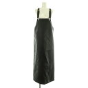 【中古】ザ リラクス THE RERACS フェイクレザー APRON DRESS ワンピース ロング 36 ブラック /MY ■OS レディース 【ベクトル ...