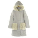【中古】未使用品 プロポーション ボディドレッシング PROPORTION BODY DRESSING マルチWAYフードコート フォックスファー 1 ブルー /MY ■OS レディース 【ベクトル 古着】 250729