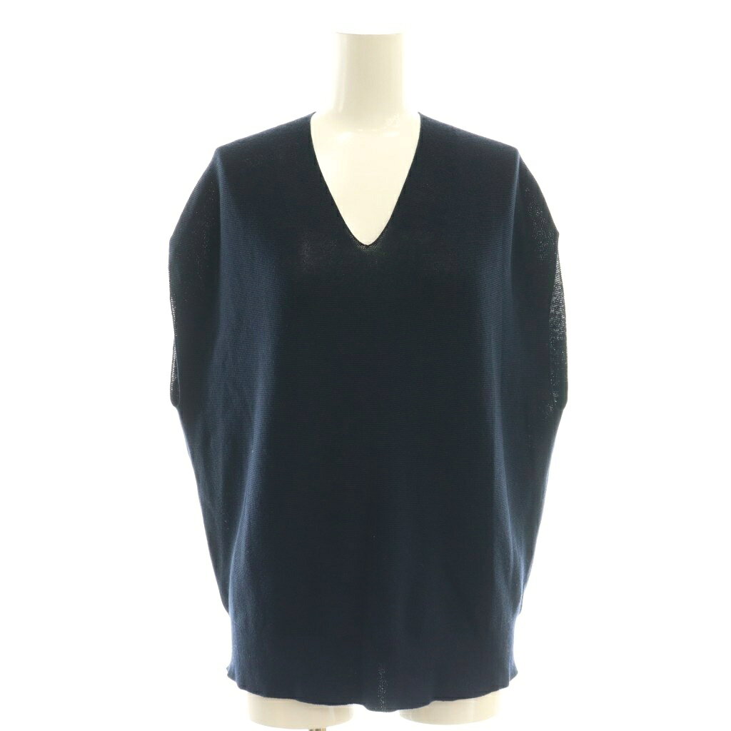 【中古】ダーマコレクション dama collection ニットベスト Vネック プルオーバー 1 紺 /CX ■OS ■SH レ..