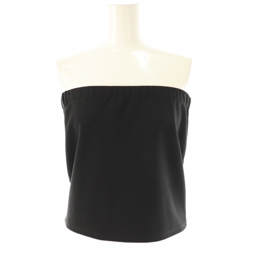 【中古】ミラオーウェン Mila Owen 24AW セットアップ ジョーゼットジャージーSET ベアトップ ワイドパンツ 0 ブラック /DO ■OS ■SH レディース 【ベクトル 古着】 250731