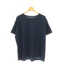 【中古】ヴェルメイユ パー イエナ VERMEIL par iena コットンサテンショートスリーブTシャツ カットソー 半袖 紺 /NR ■OS レディース ...