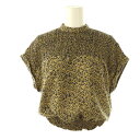 【中古】クラネ CLANE IRCLE FLOWER TOPS ブラウスカットソー 1 イエローベージュ マスタード ダークネイビー /DO ■OS レディース...