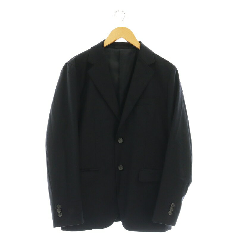 【中古】メゾンスペシャル MAISON SPECIAL × ロロピアーナ FOUR SEASONS Super130s Wool テーラードジャケット シングル 44 ブラック /DF ■OS レディース 【ベクトル 古着】 250806