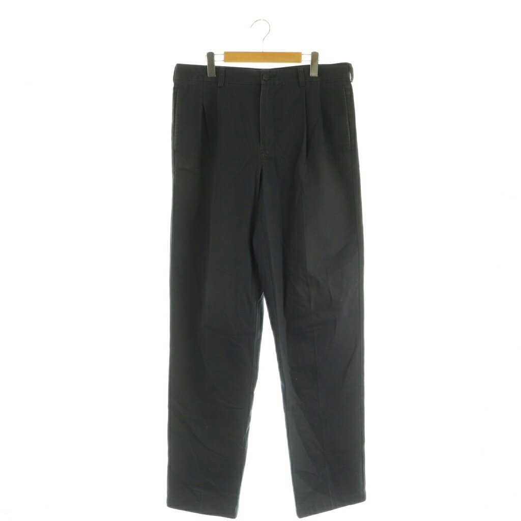 【中古】エルエルビーン L.L.BEAN チノパンツ タック コットン 35 ネイビー /MY ■OS メンズ 【ベクトル 古着】 250815(4)