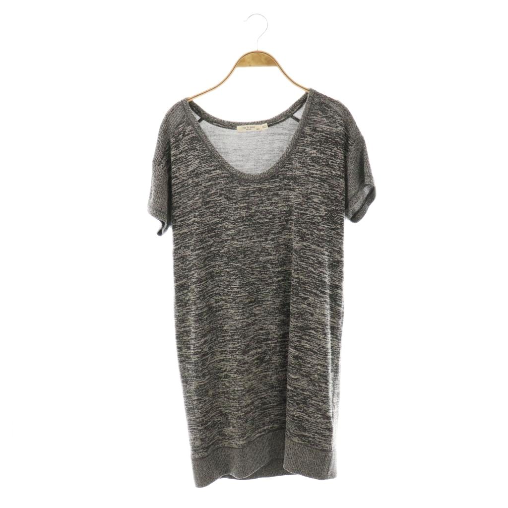 【中古】ラグ&ボーン RAG&BONE レーヨン混リブ切替ワンピースミニ XS グレー /DF ■OS ■SH レディース 【ベクトル 古着】 250905