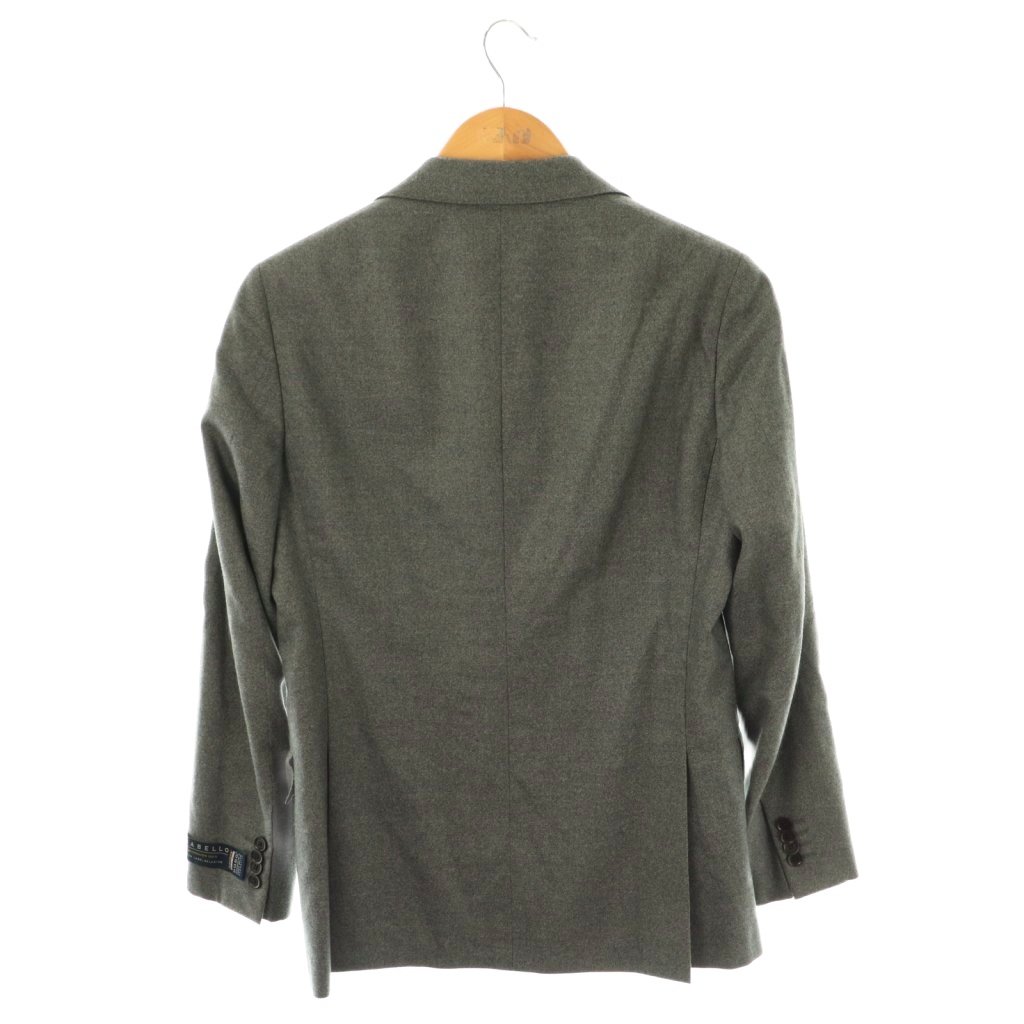 【中古】グリーンレーベルリラクシング ユナイテッドアローズ green label relaxing GUABELLO フラノ風 無地 3B ジャケット テーラード 42 グレー /HK ■OS メンズ 【ベクトル 古着】 250826