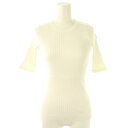 【中古】オーラリー AURALEE HIGH GAUGE RIB KNIT TEE ニットTシャツ カットソー リブ 1 白 A20ST01HR /CX ■OS レディース 【ベクトル 古着】 250823