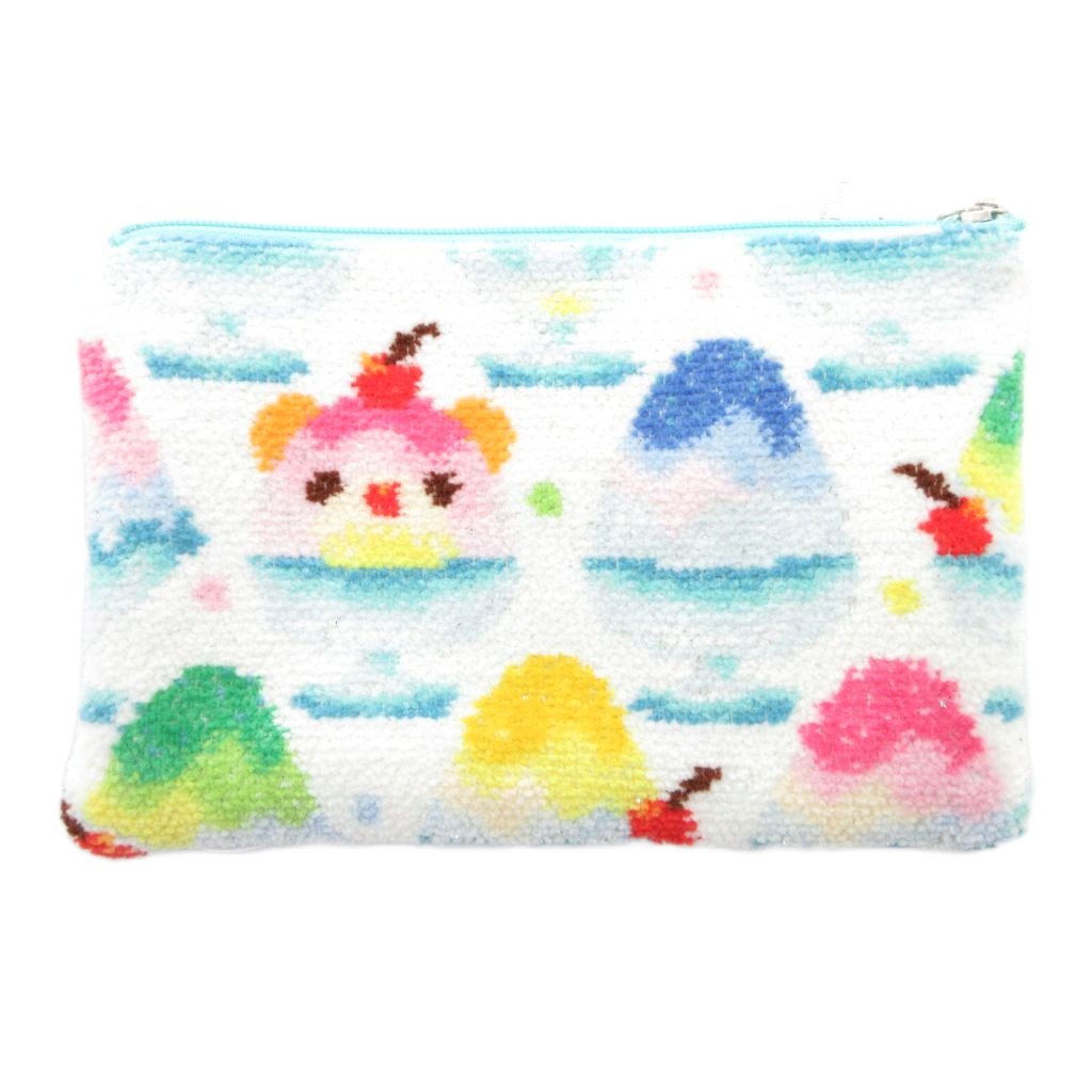 【中古】ラブラリーバイフェイラー LOVERARY BY FEILER 美品 カキゴオリ ジップポーチ 白 ホワイト 水色 ライトブルー /GV レディース 【ベクトル 古着】 250920のサムネイル