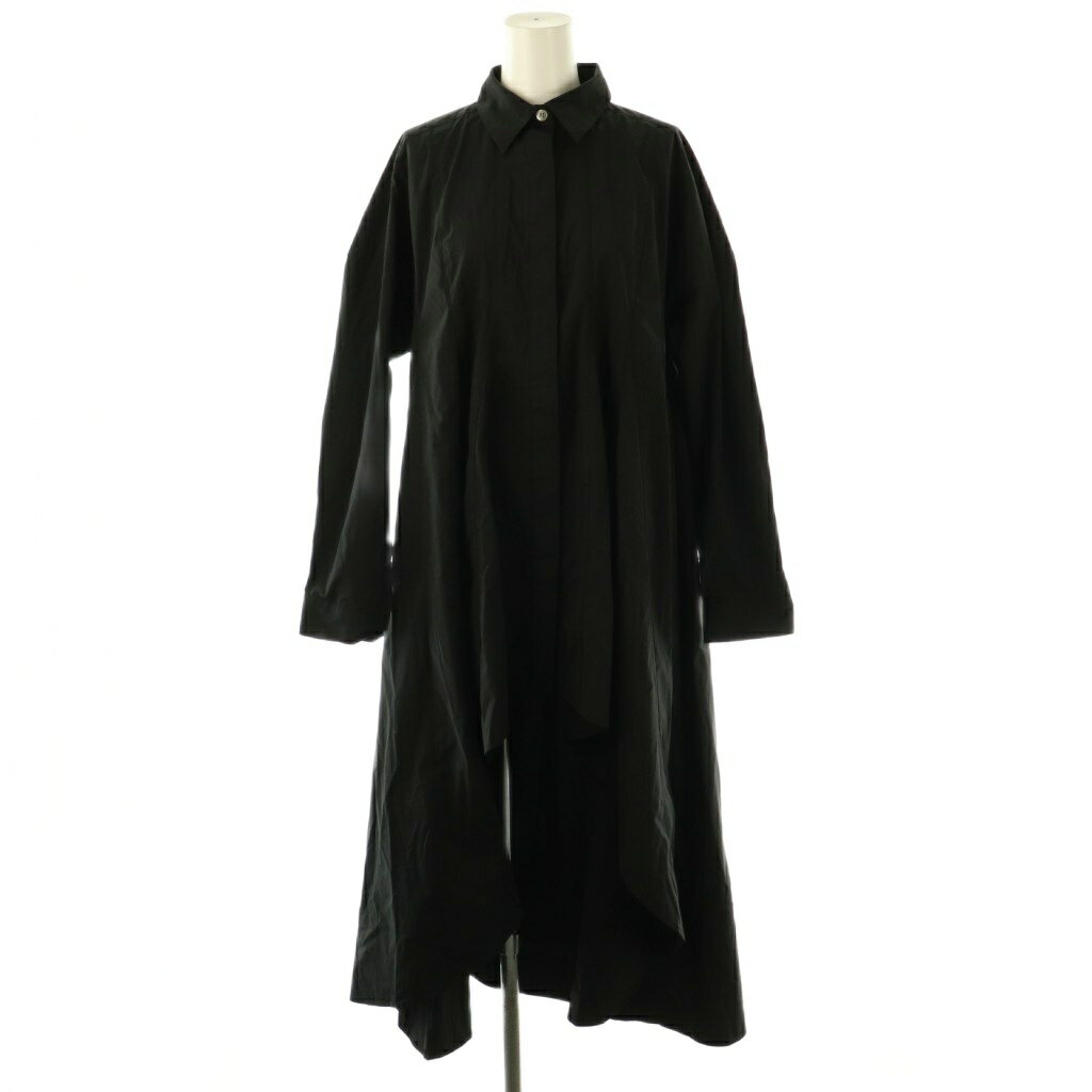 【中古】メクル MECRE 23SS フィッシュテールロングシャツ F ブラック /ES ■OS レディース 【ベクトル 古着】 250908