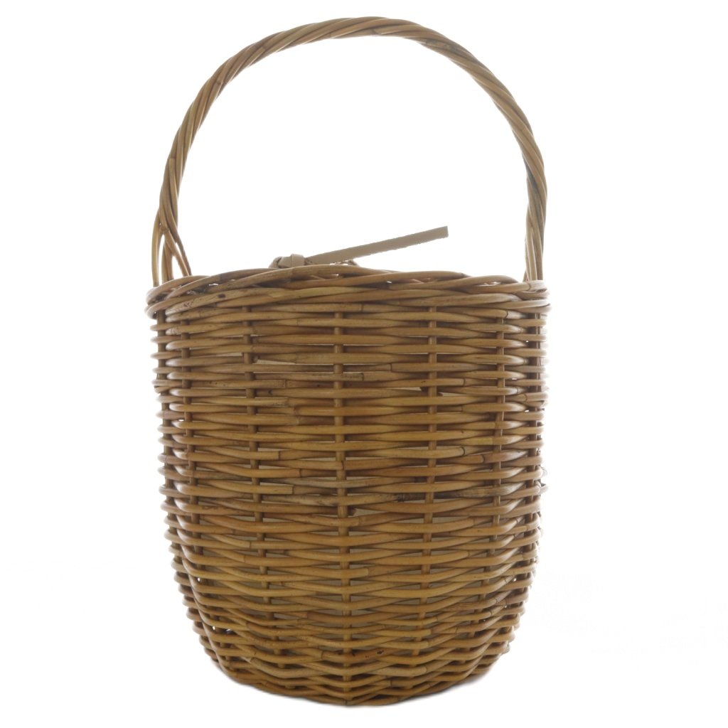 【中古】マニプリ manipuri かごバッグ バスケット ハンドバッグ ワンハンドル 天然草木持ち手 ブラウン /YO14 レディース 【ベクトル 古着】 250916のサムネイル