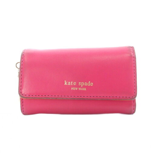 【中古】ケイトスペード KATE SPADE キーケース レザー 本革 ピンク 桃色 オレンジ PWRU1311 /RI■OS レディース 【ベクトル 古着】 251007