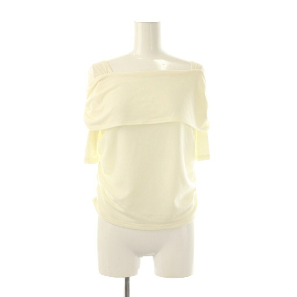 【中古】ナイスクラップ NICE CLAUP 25SS 半袖オフショルトップス カットソー F オフホワイト /ES ■OS レディース 【ベクトル 古着】 250919ブランドナイスクラップ NICE CLAUP表記サイズF実寸サイズ身幅...