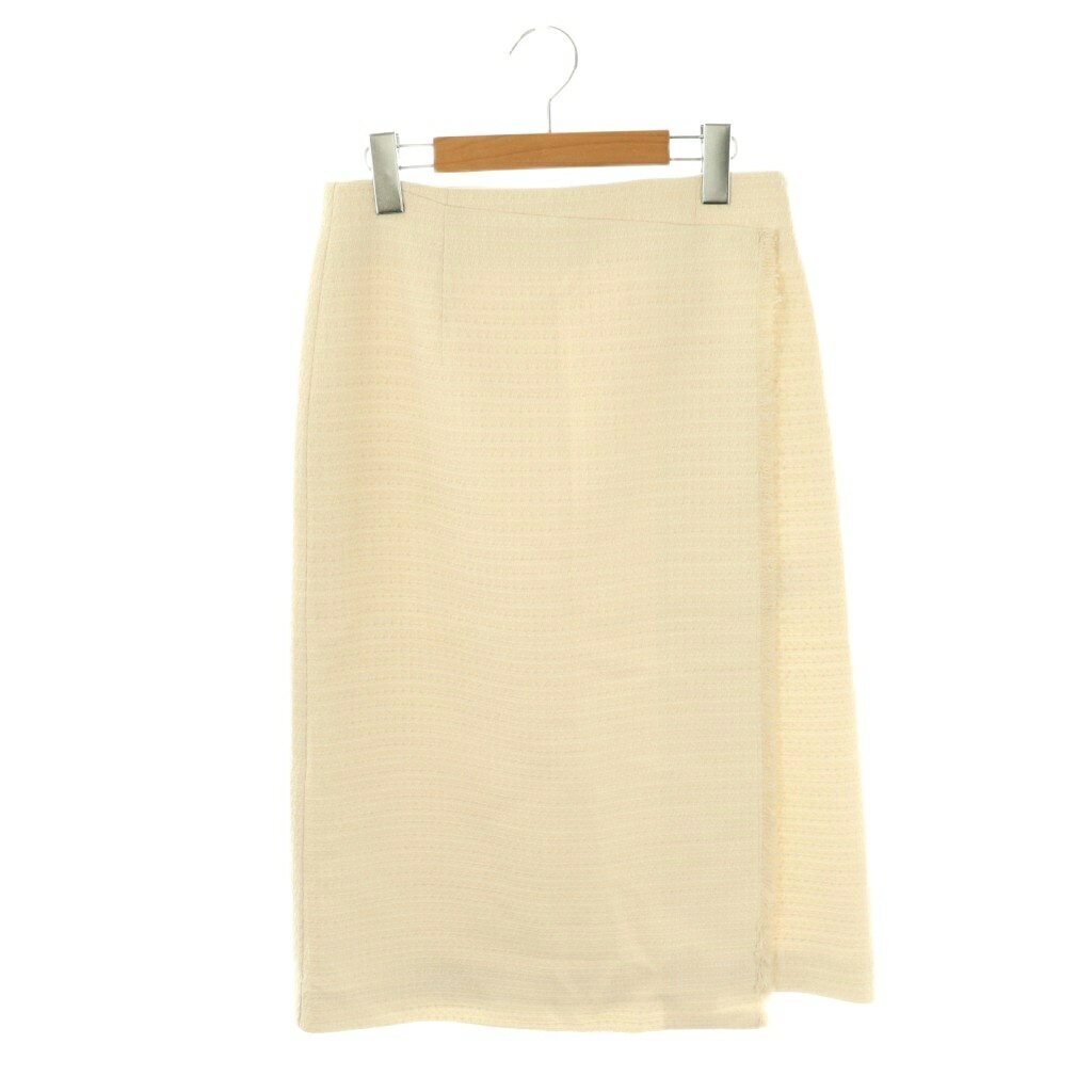 【中古】トゥモローランド TOMORROWLAND ルレックスツイードアシンメトリースカート 36 アイボリー /DO ■OS レディース 【ベクトル 古着】 250930