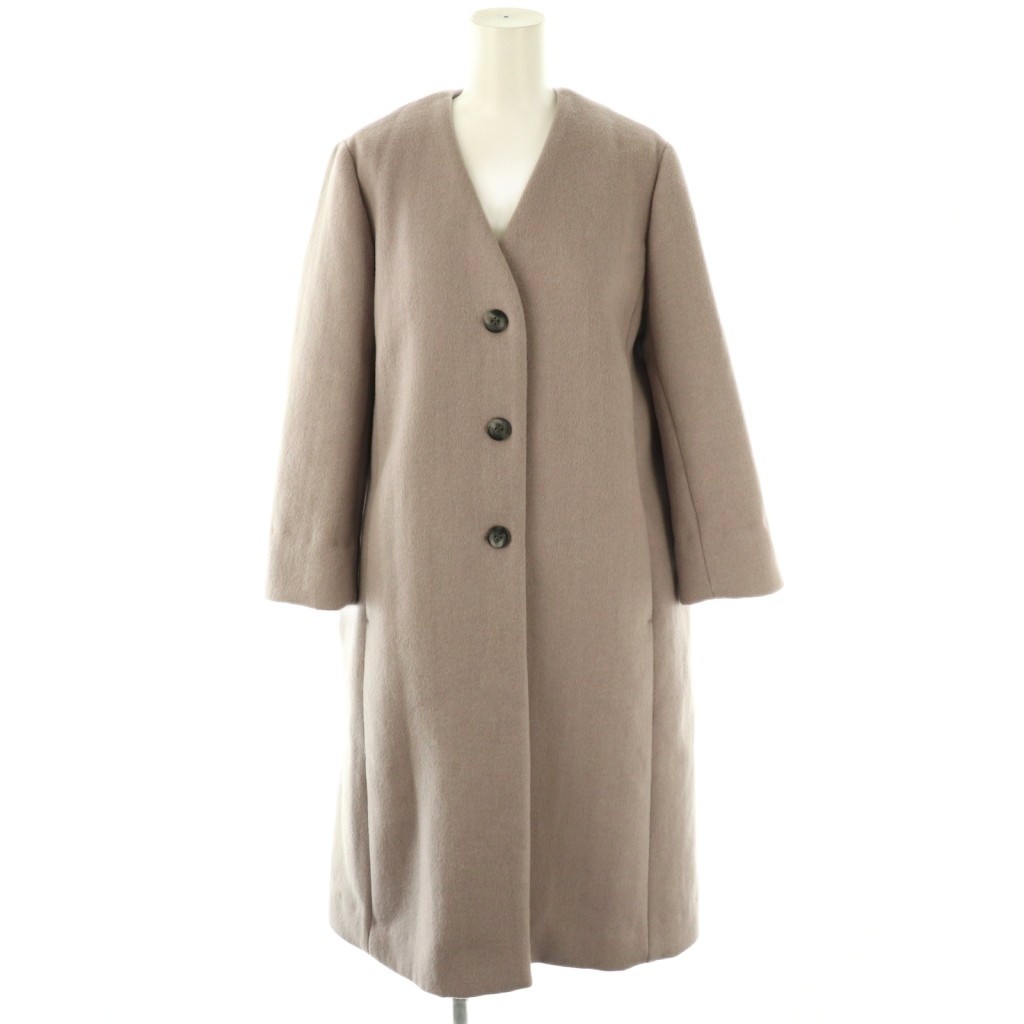 【中古】コヒナ COHINA ノーカラーコート アウター F パープル /CX ■OS レディース 【ベクトル 古着】 250926(4)