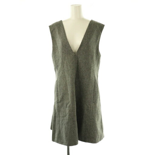 【中古】アプワイザーリッシェ Apuweiser-riche 24AW バックリボンミニジャンスカ ジャンパースカート ワンピース 2 グレー /DF ■OS レディース 【ベクトル 古着】 251003