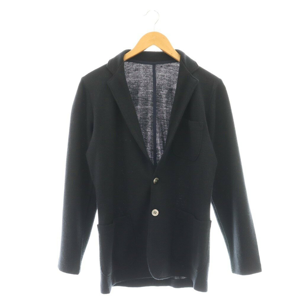 【中古】ビームス BEAMS ウール混2Bニットテーラードジャケット シングル M ネイビー /HK ■OS ■SH メンズ 【ベクトル 古着】 251014