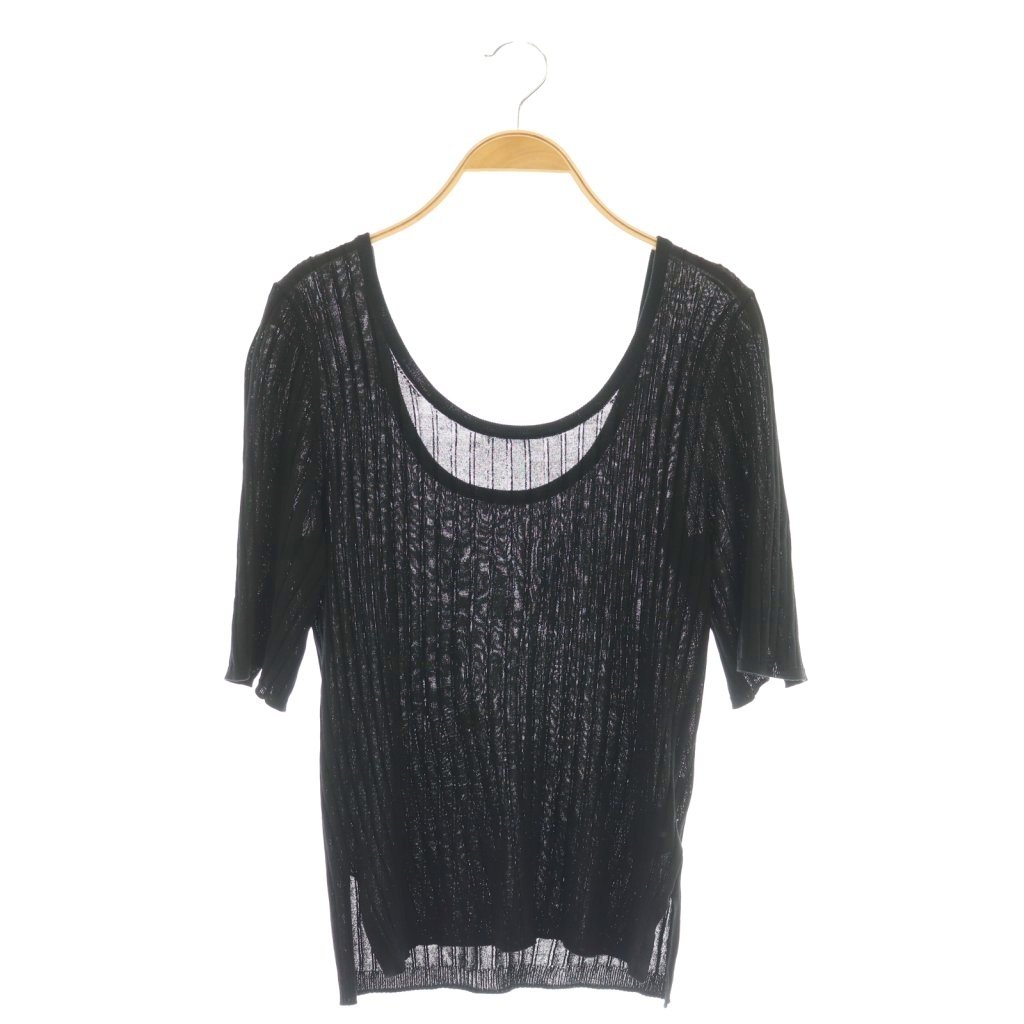 【中古】グレースクラス GRACE Class 25AW リブニットトップ トップス プルオーバー 36 ブラック /DF ■..