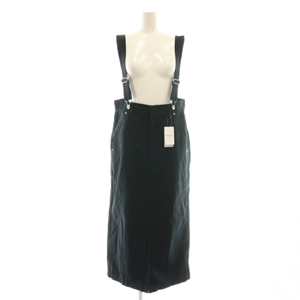 【中古】未使用品 スローブ イエナ SLOBE IENA 25AW ハイウエストジャンパースカート 36 ブラック 黒 /DF ■OS レディース 【ベクトル 古着】 251022