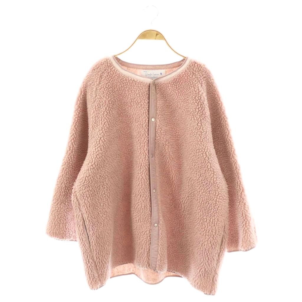 【中古】シェーブルエブロンシェヨーロピアン CHEVRE et Branche Europeen ボアコート ノーカラー 38 ..